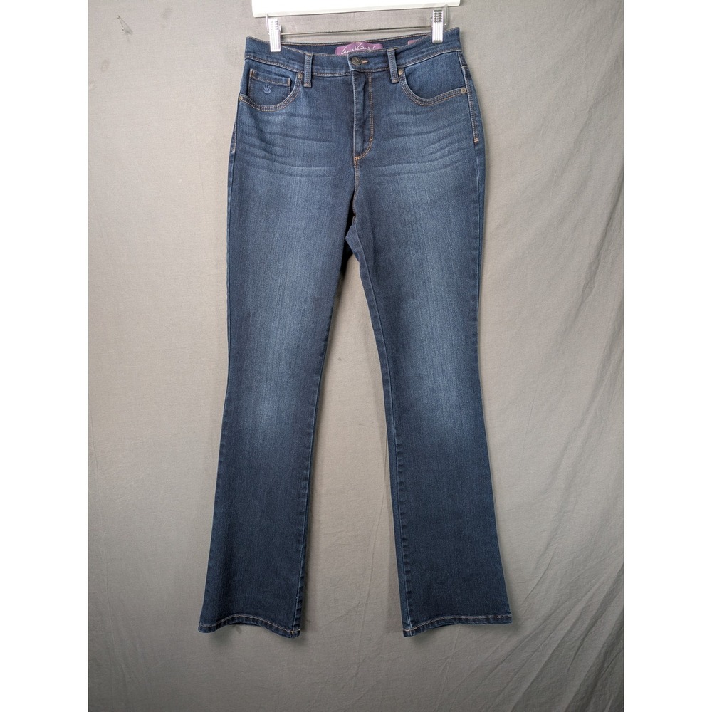 Gloria Vanderbilt Amanda Bootcut Jeans Womens 6 Dark Wash High Rise Stretch Blue